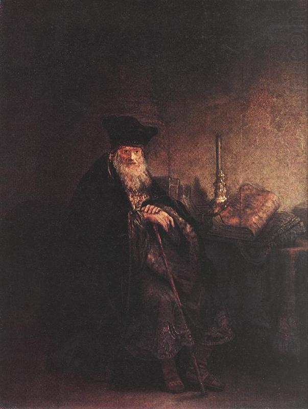 REMBRANDT Harmenszoon van Rijn Old Rabbi china oil painting image